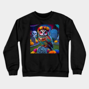 Day Of The Dead Owl Crewneck Sweatshirt